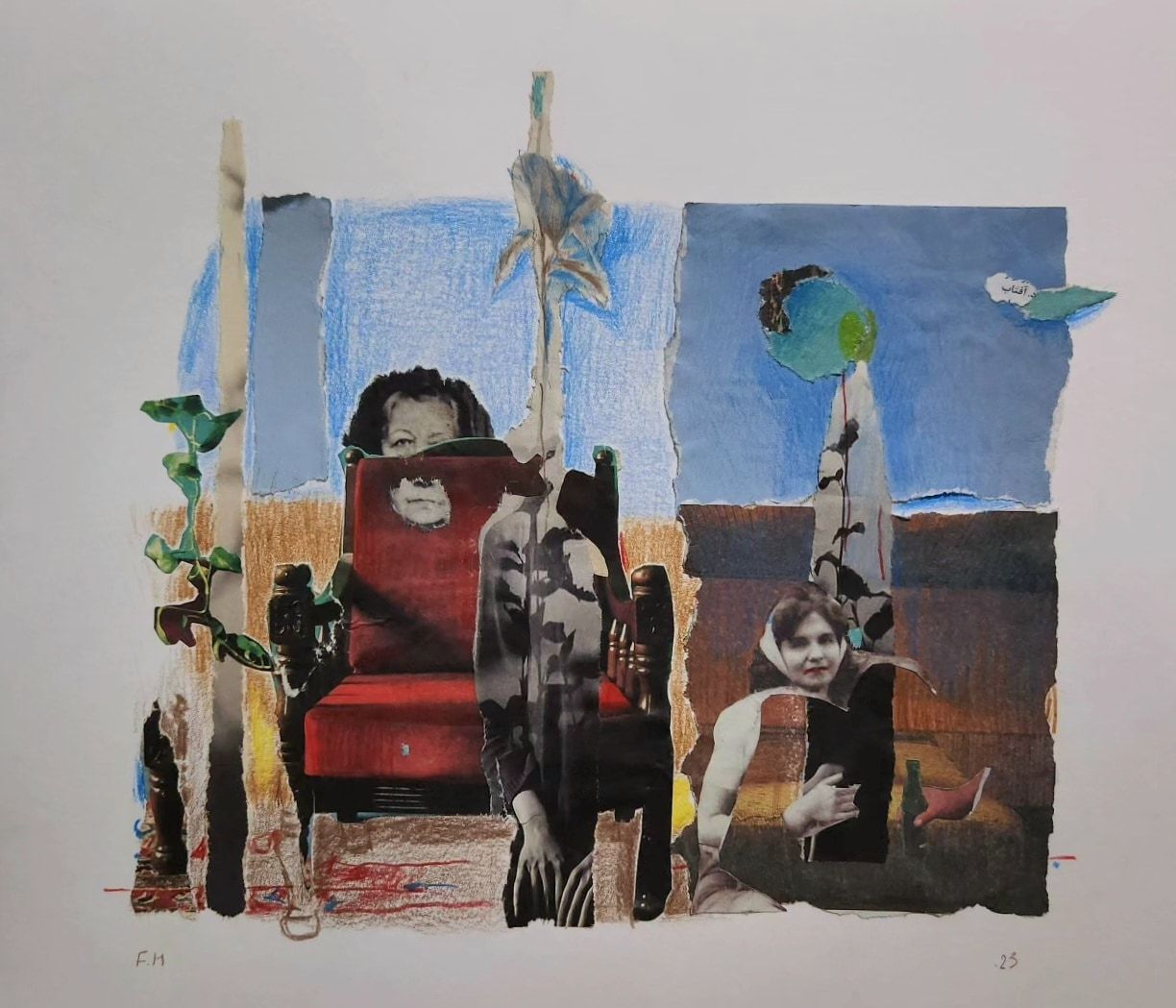 Untitled — Collage, 28.5 × 25 cm, 2023