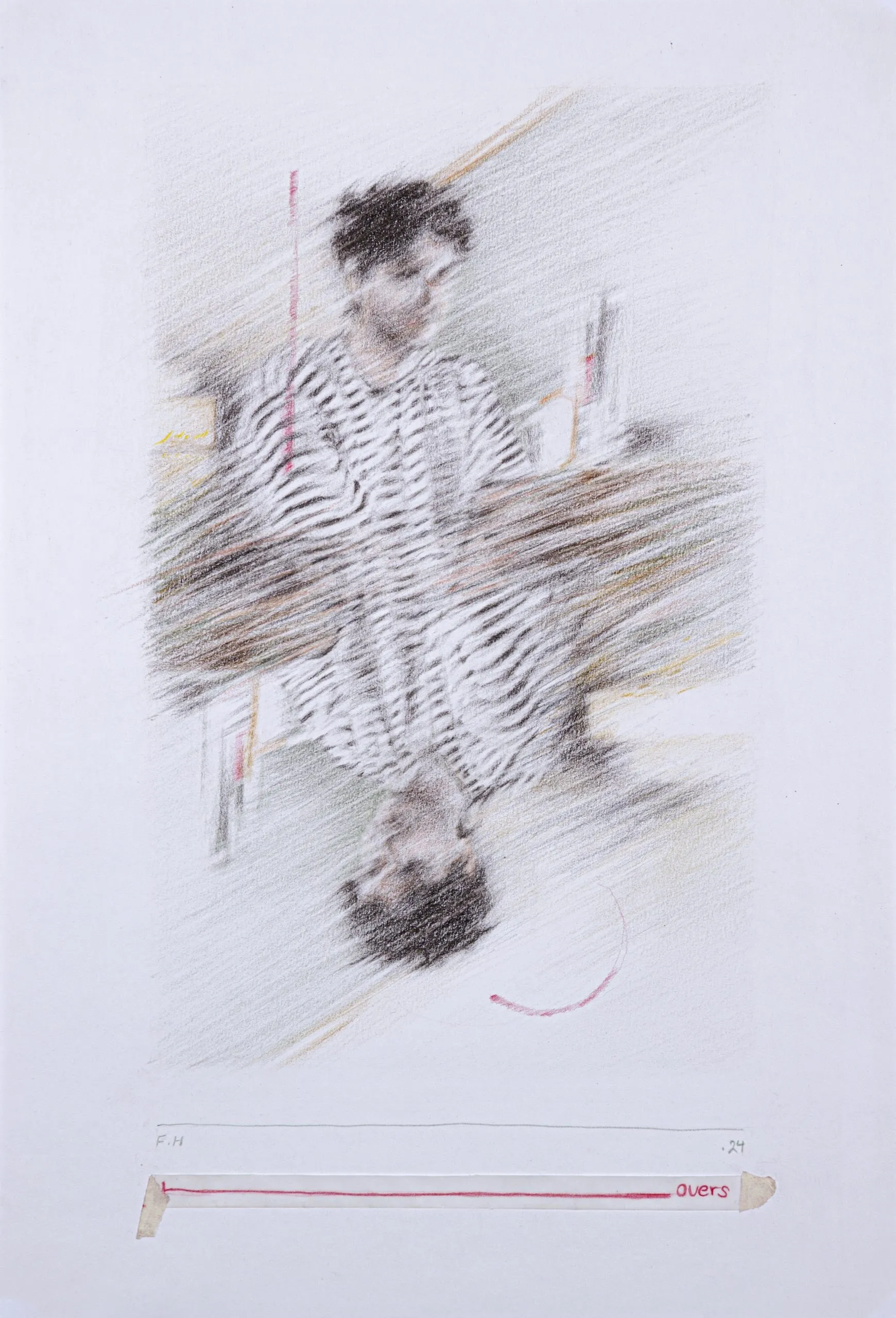 Lovers — Colored pencils on cardboard, 2024